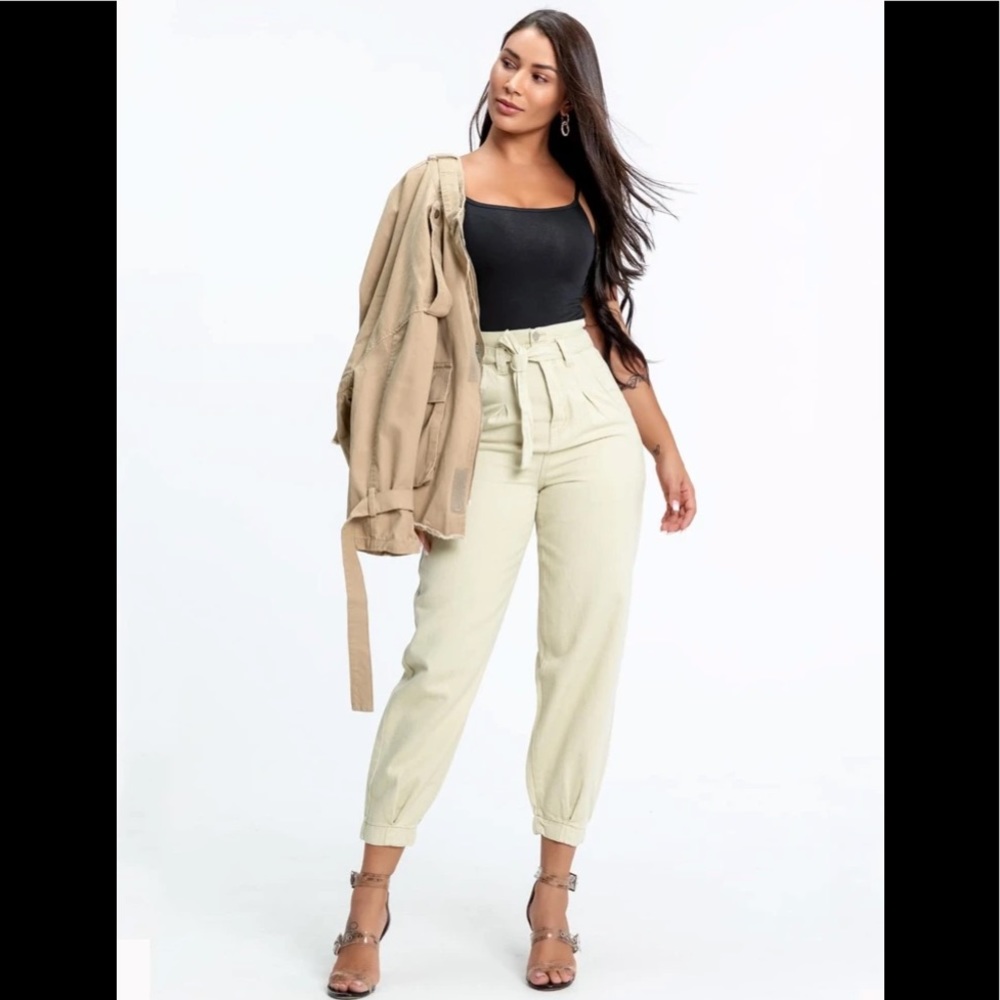 💙 Khaki High Waist Pants